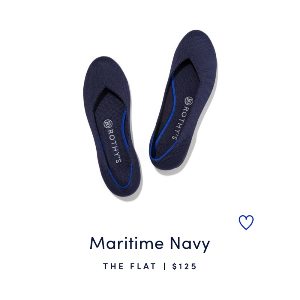 Rothy’s flats navy blue size 6.5
